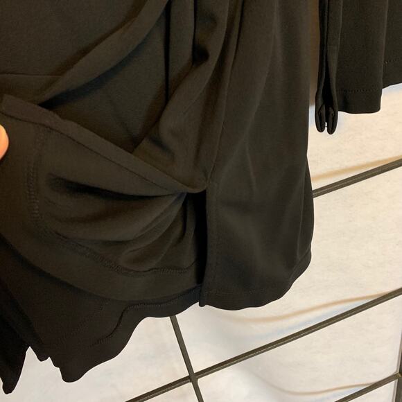 Emme True Wrap Blouse Plus Size 1 Black - Picture 3 of 9